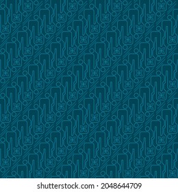 simple vector illustration batik letter s or parang modification pattern variant