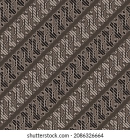 einfache Vektorgrafik-Batik-Buchstaben s oder Parang-Änderungsmuster-Variante