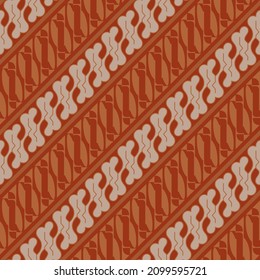 simple vector illustration batik letter s or parang modification pattern variant