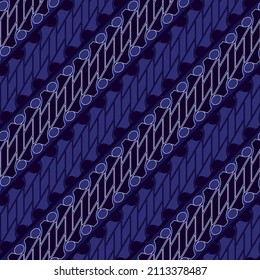 einfache Vektorgrafik-Batik-Buchstaben s oder Parang-Änderungsmuster-Variante