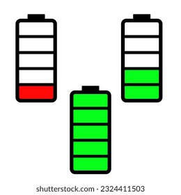 recarga simple de batería de ilustración vectorial