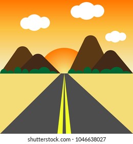 Simple vector illustration of a beautiful landscape