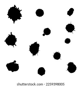 einfache Vektorgrafik, schwarzer Tintenfisch