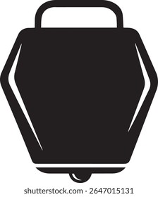 Simple Vector Illustration of a Black Sheep Bell