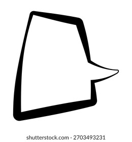 Simple vector illustration of a black speech bubble.