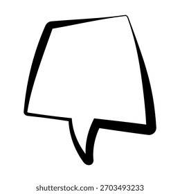 Ilustración vectorial simple de una burbuja de discurso negro.