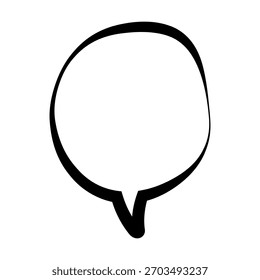 Ilustración vectorial simple de una burbuja de discurso negro.