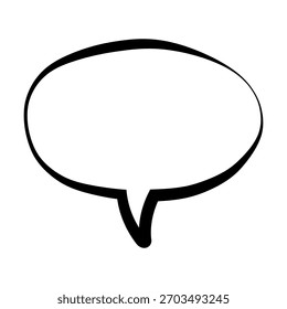 Ilustração vetorial simples de uma bolha de fala preta.