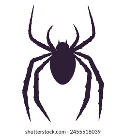 simple vector illustration of black spider silhouette