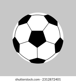 simple vector illustration black and white ball