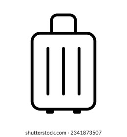 simple vector illustration black and white bag on white