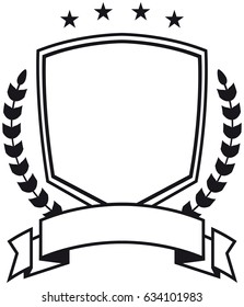 simple vector illustration of a black and white crest