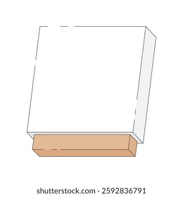 simple vector illustration of a blank canvas