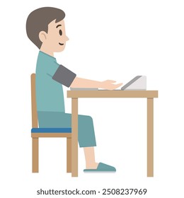 Ilustración vectorial sencilla de la medición de la presión arterial