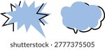 Simple vector illustration of a blue credit card with curved arrow loop