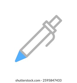 Simple Vector Illustration of a Blue Pen