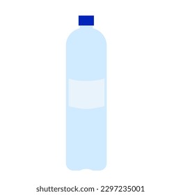 simple vector illustration blue plastic bottle