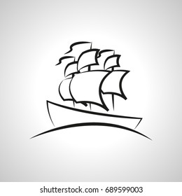 A simple vector illustration of a boat.  