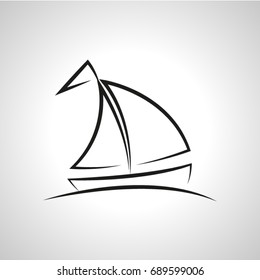 A simple vector illustration of a boat.  