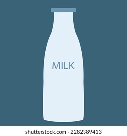 Simple vector illustration bottle of milk