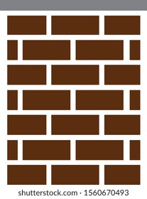A simple vector illustration of a brick chimney