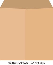 Uma ilustração vetorial simples de um envelope de documento marrom. Perfeito para uso em materiais de escritório, projetos de serviços postais, visuais de gerenciamento de papelada e ícones de comunicação digital.