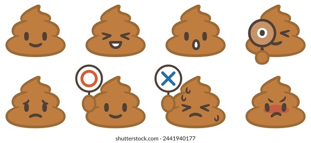 Ilustración simple del vector de la caca marrón