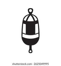Ilustración vectorial simple de una silueta de boya