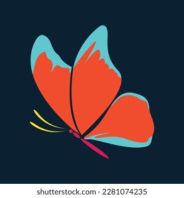 Simple vector illustration of butterfly.