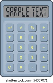 Simple vector illustration of a calculator