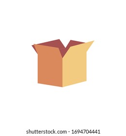 Simple vector illustration of cardboard box