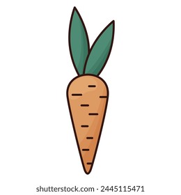 simple vector illustration of carrot
