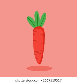 simple vector illustration of a carrot
