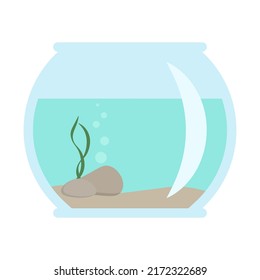 simple vector illustration cartoon aquarium