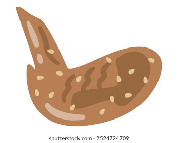 Simple vector illustration of chicken wings
