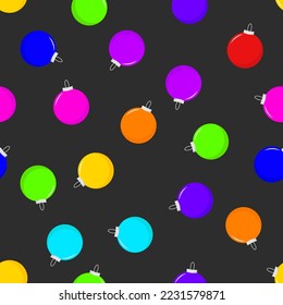 simple vector illustration Christmas balls pattern