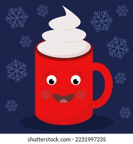 simple vector illustration 
 Christmas mug