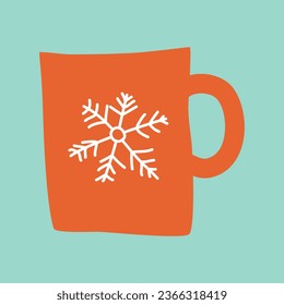 simple vector illustration 
 Christmas mug