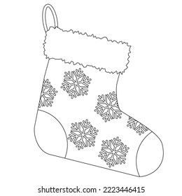 ilustración vectorial simple sock de Navidad