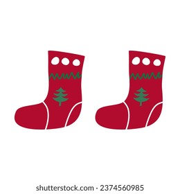 simple vector illustration Christmas sock
