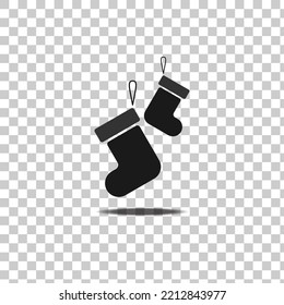 ilustración vectorial simple de calcetines de navidad