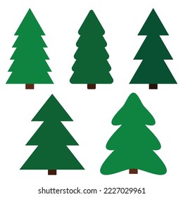 ilustración vectorial simple con árbol de Navidad 