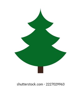 simple vector illustration with Christmas tree 