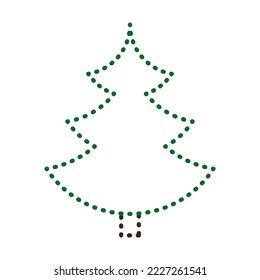 simple vector illustration with Christmas tree 