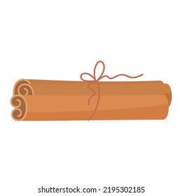 simple vector illustration of cinnamon sticks