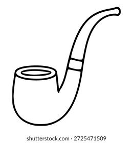 Simples ilustração vetorial de um tubo clássico, isolado no fundo branco