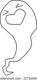 a simple vector illustration of a clipart outline of a cast