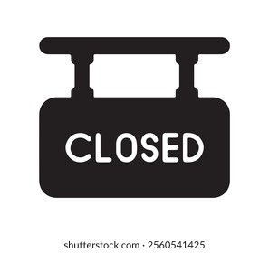 Simple vector illustration of a closed sign