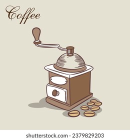 simple vector illustration of coffee grinder 