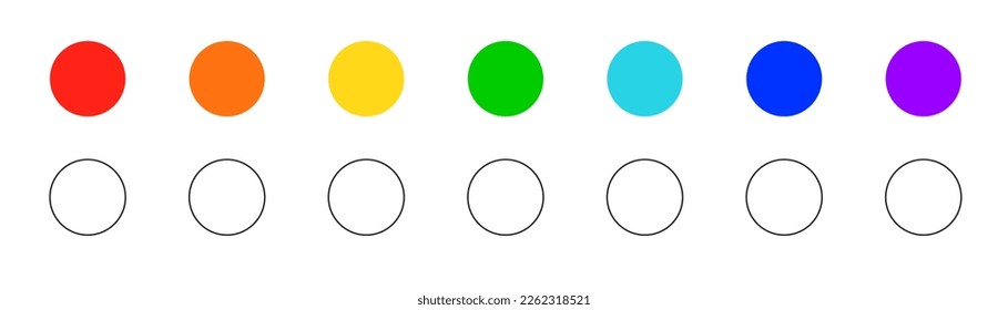 círculos de color de ilustración vectorial simple para pintura